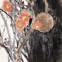 王明明 1983年作 花卉 立轴